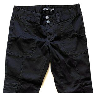 prAna Women's Size 4 Elena Black Organic Cotton Stretch Cargo Hiking Pants
